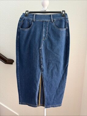 Halara Flex™ High Waisted Pockets Bodycon Washed Denim